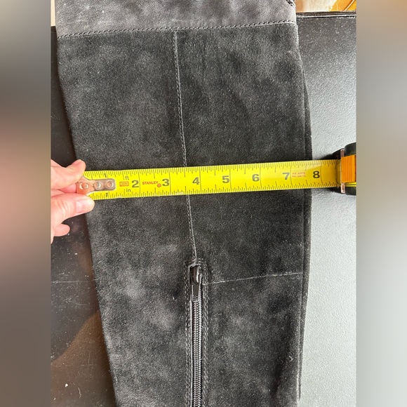 Lucky Brand Komah Black Tall Knee High Leather Suede Boots size 11 - Picture 10 of 11